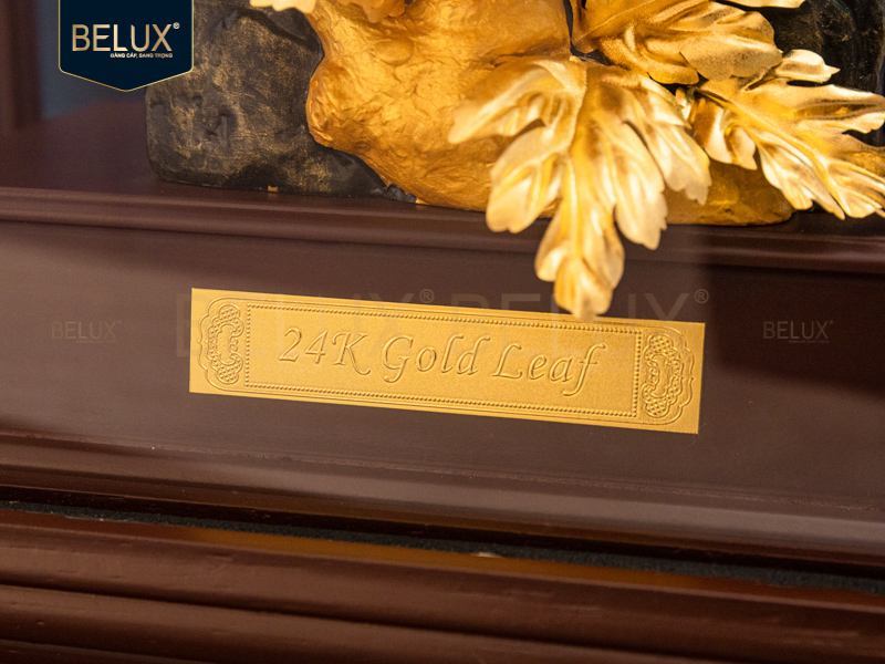 Vương Trượng Như Ý Ngọc Bích dát vàng 24k&nbsp;28x17x36 cm